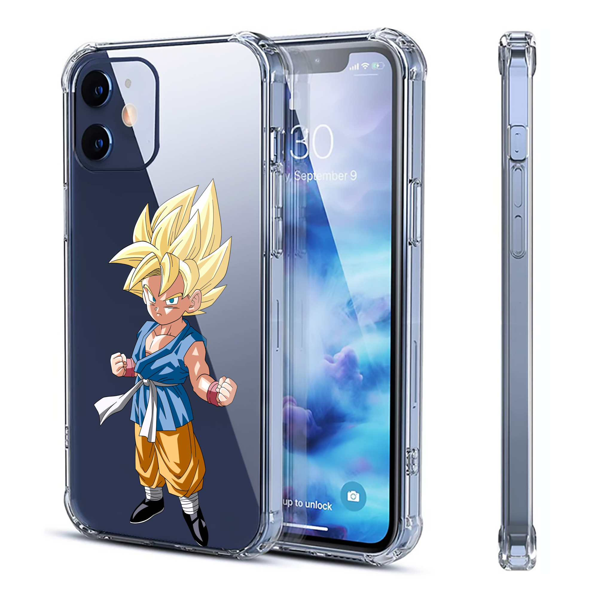 （画像用） ドラゴンボール 孫 悟飯（そんごはん）DRAGON BALL Son Gohan 【iPhone 12シリーズ対応】透明スマホケース（クリアソフトケース）